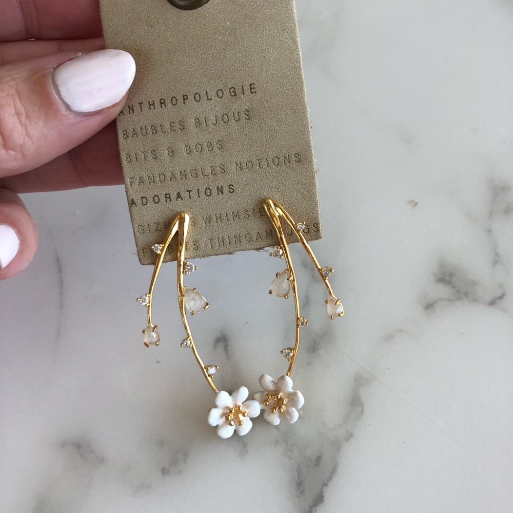 Anthropologie flower earrings